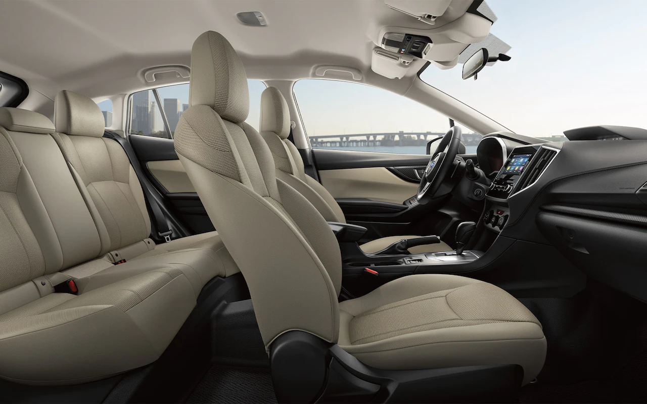 Interior of 2022 Impreza Premium 5 door with Ivory Cloth