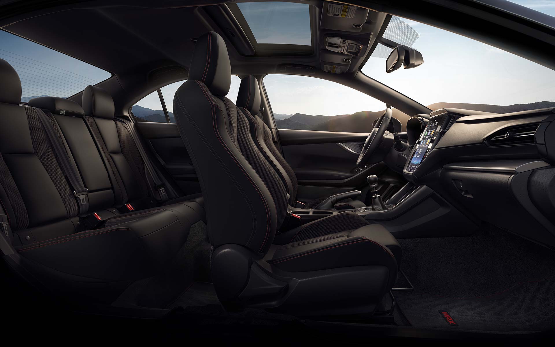 A side view of the Recaro performance front seats in the 2022 Subaru WRX